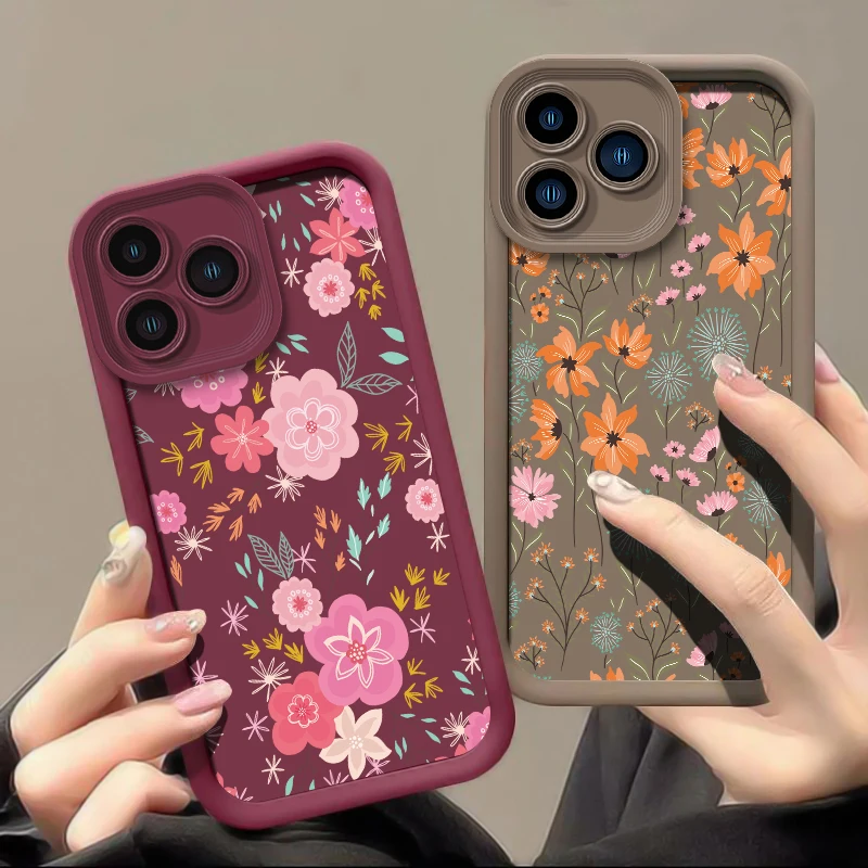 سيليكون جراب هاتف ل ممن لهم Realme C75 C71 C67 C65 C63 C55 C53 C30 C17 C15 C12 C11 C25S C25Y C21 C21Y C20 C20A زهرة غطاء #2