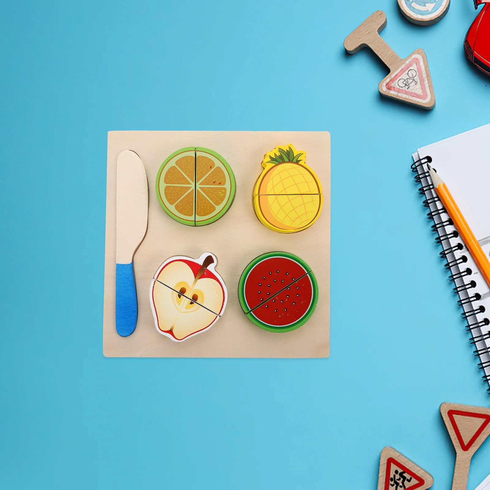 

1Set 3D Fruit Cutting Educational Play Set for Kids Early Learning Hand Eye Coordination Color Shape Recognition