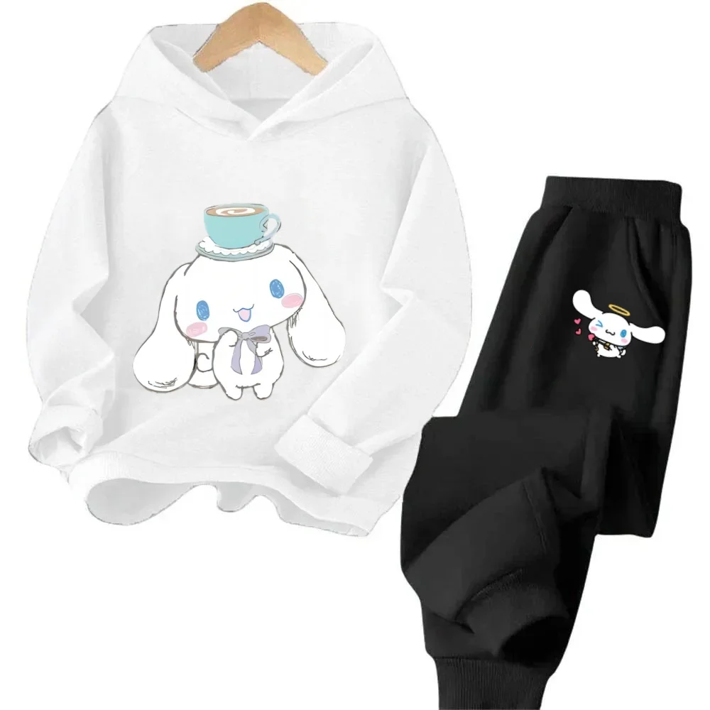 

Sanrio Cinnamon Roll Hot Selling Autumn Winter Boys Girls Cartoon 3D Printed Children's Sweatshirts Pullover Top Pants 2pc Suit