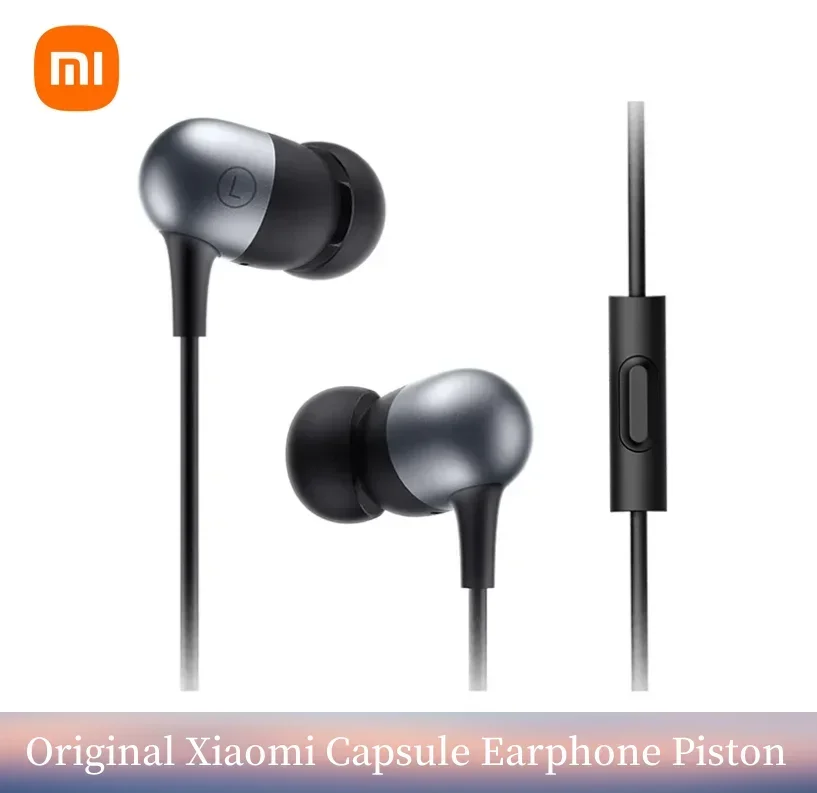 Original Xiaomi Capsule Earphone Piston Fresh version Hearphone 3.5mm Standard plug Mic Wired headset for Phone Xiaomi Samsung