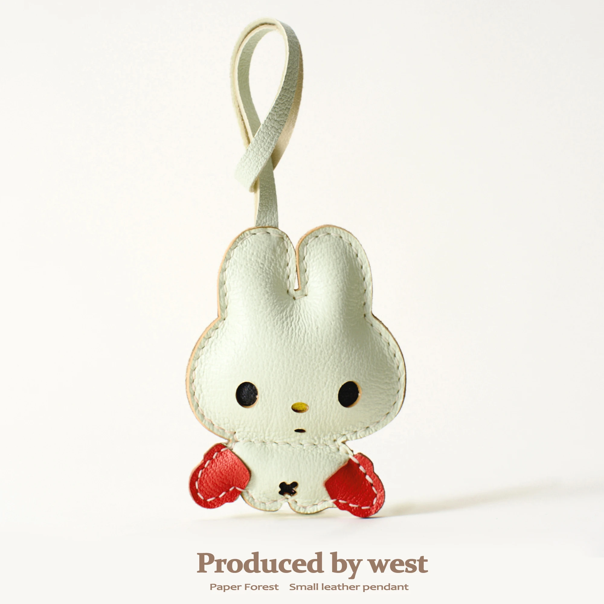 Boxer Rabbit Bag Charm Decoration Cute High End Backpack Leather Pendant Doll Keychain