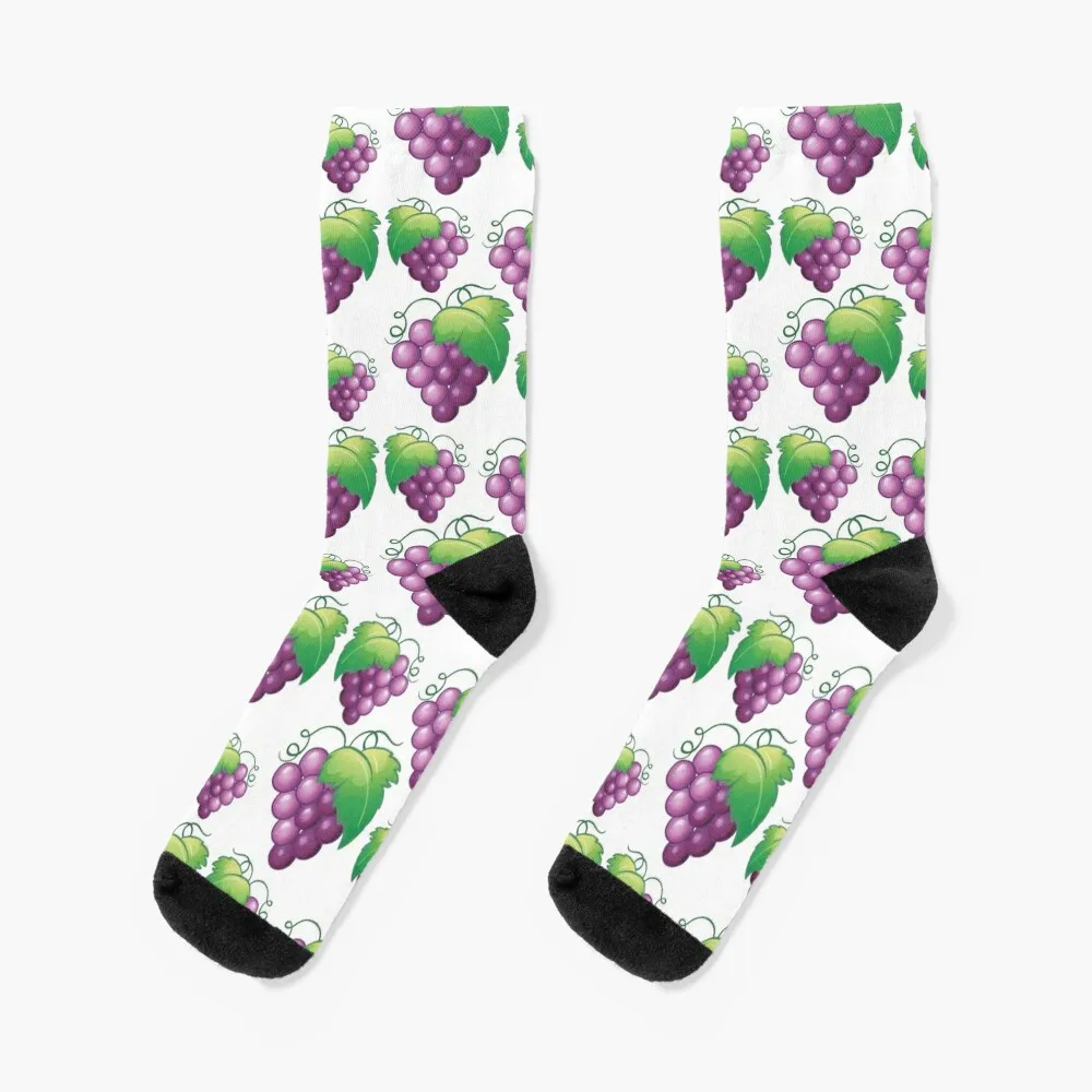 Purple Grapes Socks luxury Christmas FASHION Socks For Man Women's