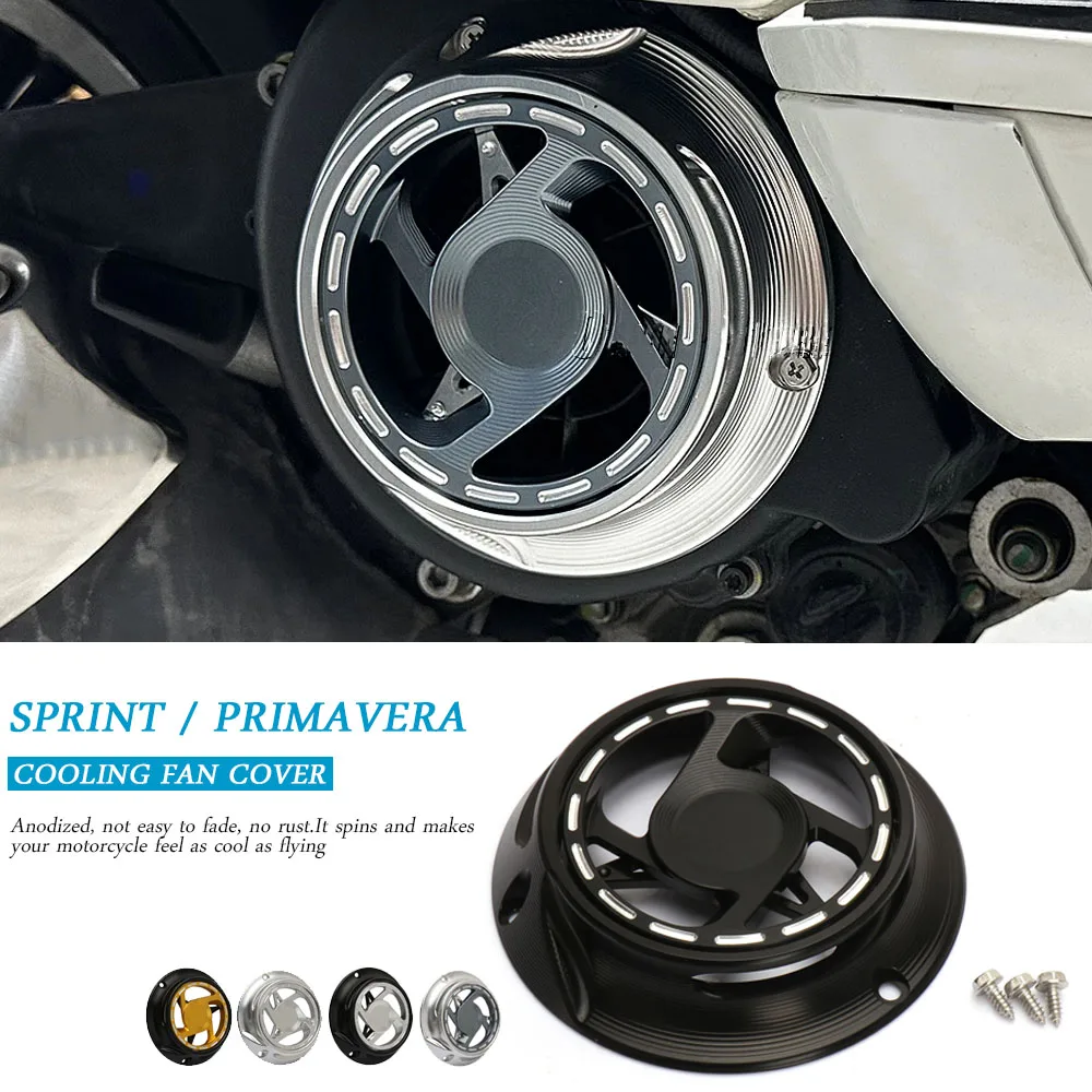 

Motorcycle Accessories Aluminum Engine Radiator Guard Rotating Cooling Fan Cover For Vespa Primavera Sprint 125 150