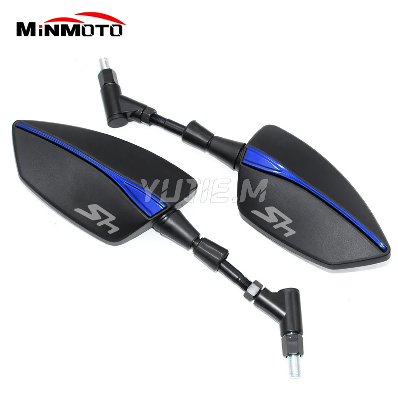 For Honda SH125 SH150 SH300 SH350 SH 125 150i 300i 350i Motorcycle Adjustabale Side Rearview Mirrors Universal Rearview Mirror