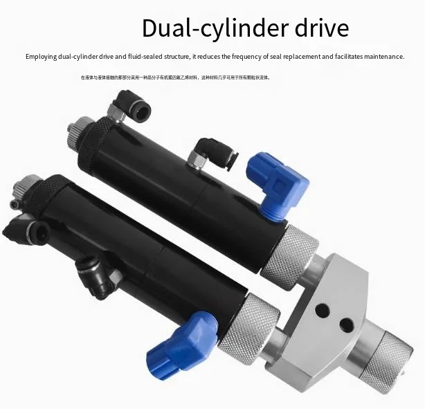 صمام توزيع الغراء AB القابل للتصرف من الدرجة الصناعية اسطوانات مزدوجة من نوع الحجاب الحاجز مع شفط خلفي قوي OEM ODM مدعوم