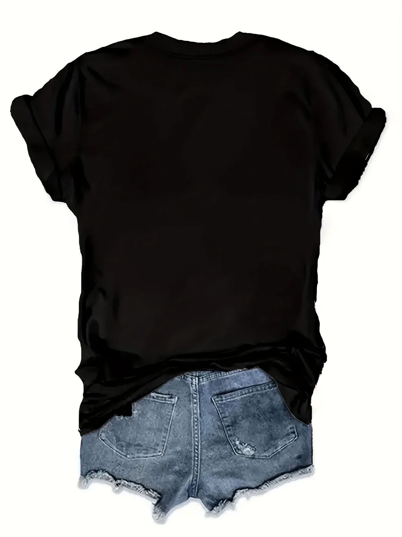 Vibrant Eiffel Tower Graphic Tee Casual Short Sleeve Crew Neck Top for Spring & Summer with Comfortable image 3