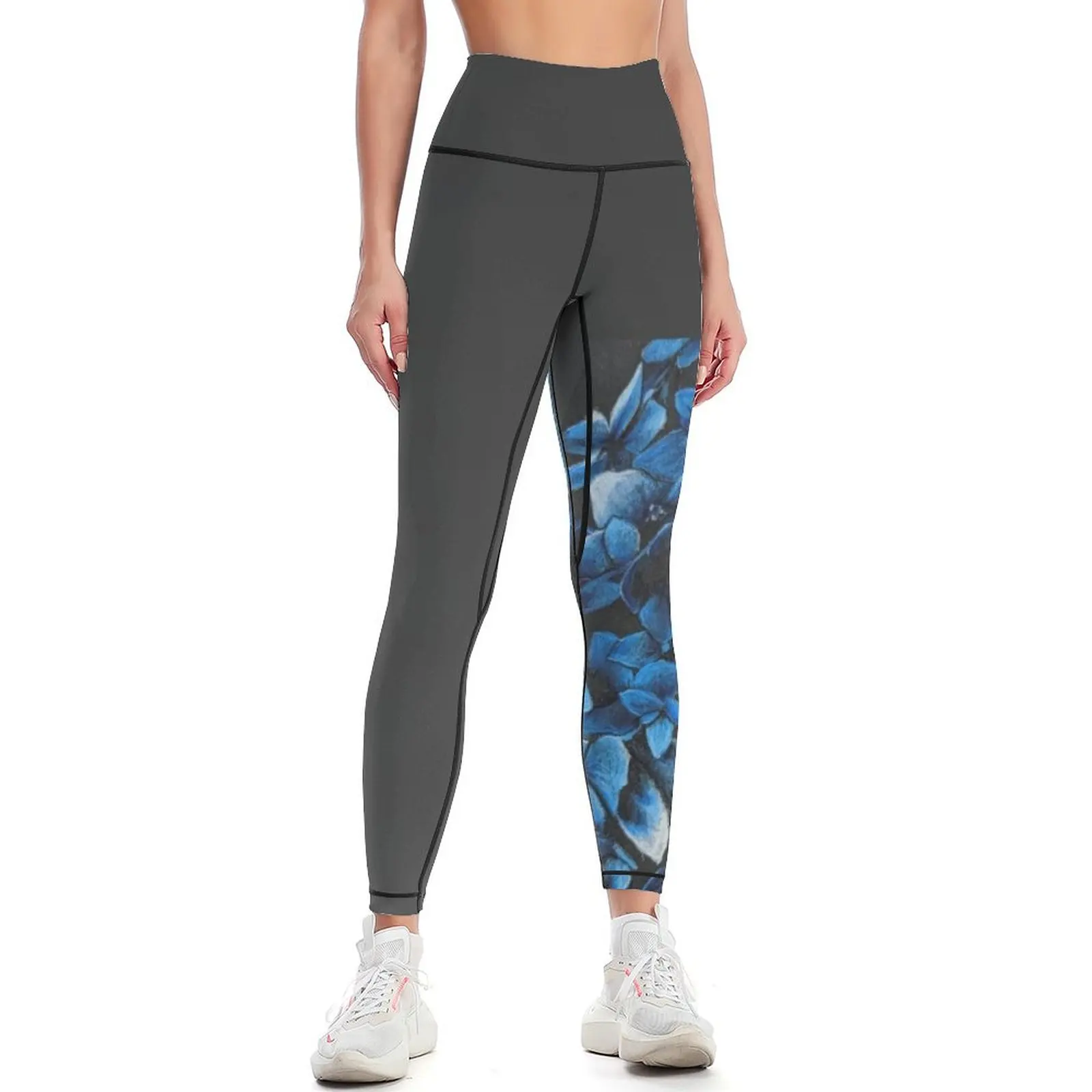 

Little blue flowers Leggings gym wear Sports pants for sporty woman push up Womens Leggings