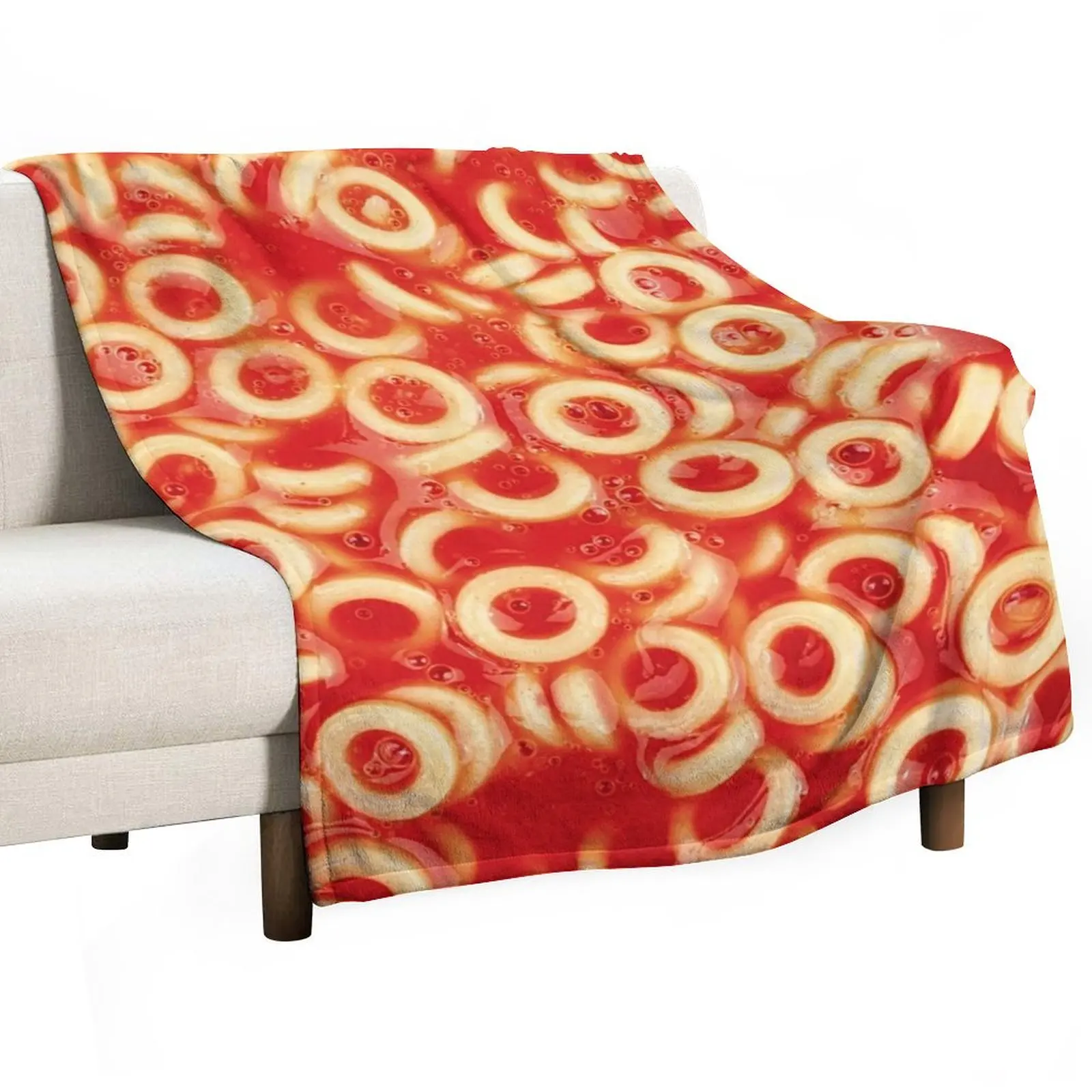 

Spaghetti Hoops in Tomato Sauce Throw Blanket Retros Designers Furry Sofa Quilt Blankets