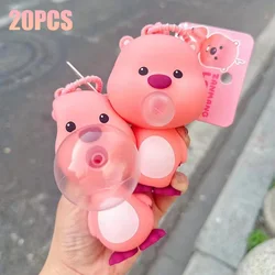 1-20PCS Cute Little Beaver Spitting Bubbles Decompression portachiavi Bag charm Cartoon antistress impastare regalo portachiavi per auto