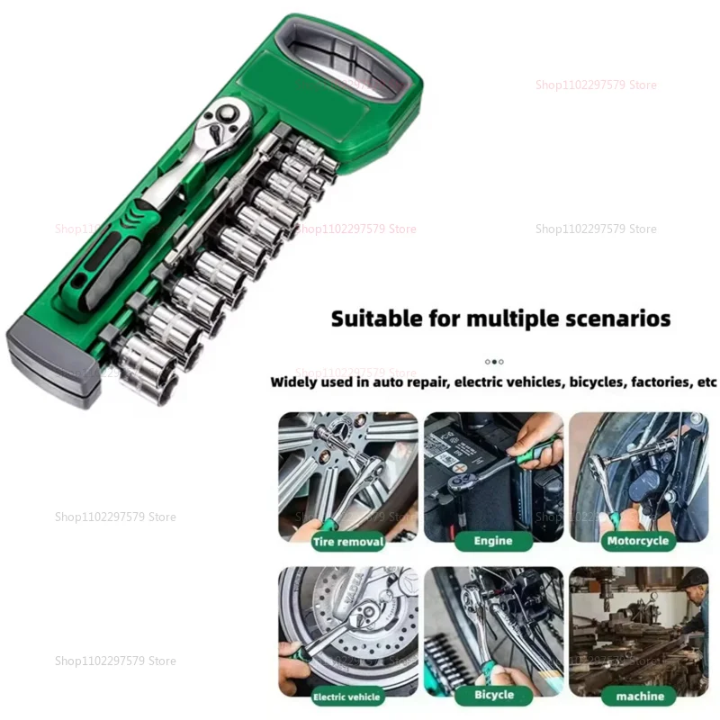 المقبس كم وجع مجموعة أدوات إصلاح السيارات أدوات يدوية مفتاح ربط اسئلة وجع عدة 1/4 3/8 محرك السيارات المفك