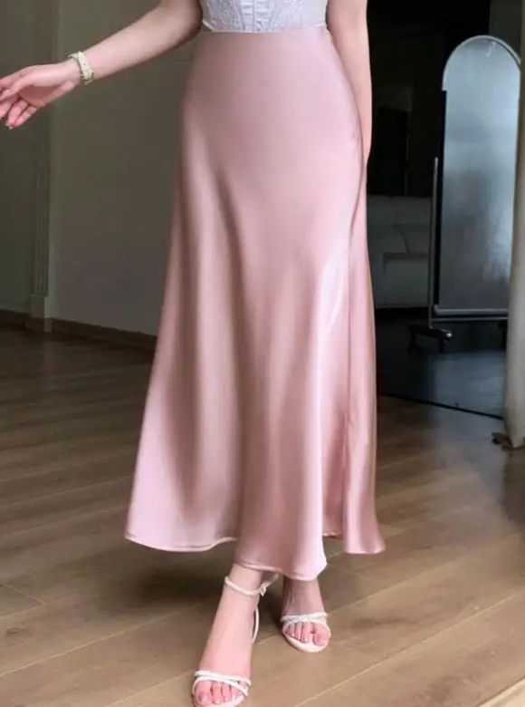 

2025 Autumn and Winter Temperament Color Ding Fish Tail One-Step Skirt Half Skirt