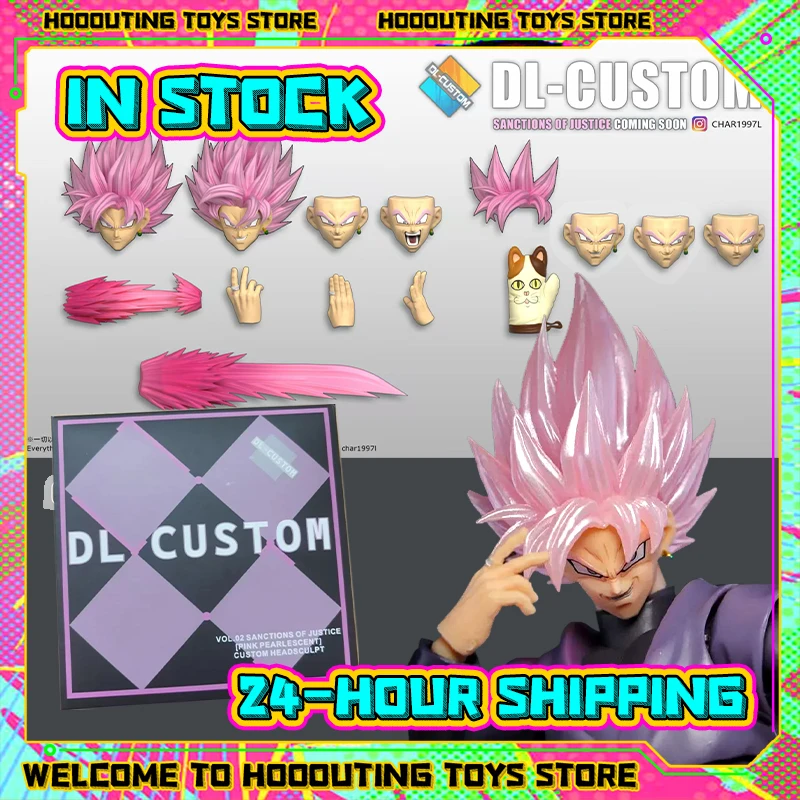 

In Stock DL CUSTOM Dragon Ball Z SHF Super Saiyan Rose Son Goku Black Zamasu Head Accessories Action Figure Anime Model Gift Toy
