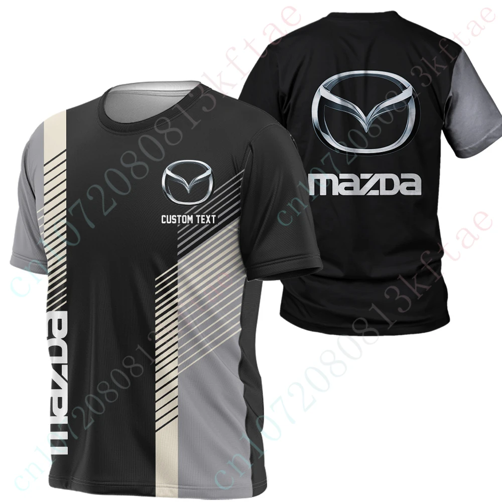 Camiseta Mazda masculina e feminina, Roupa Unissex, 3D, Manga curta, Casual, Tamanho grande, Camiseta respirável, Anime, Logotipo personalizado