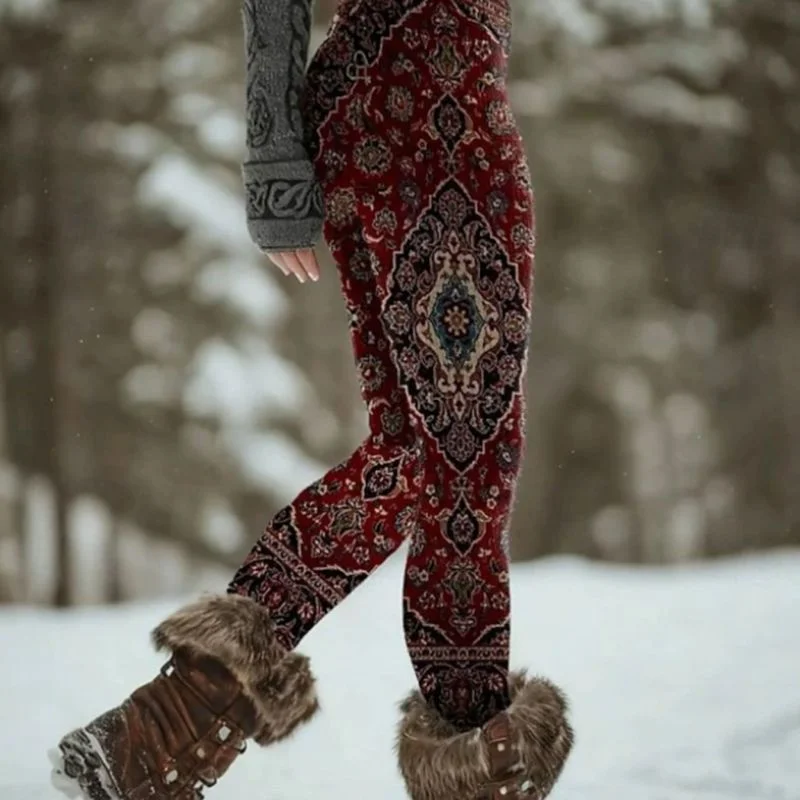 Skinny exterior tight pants with a retro atmosphere, comfortable and versatile women's pants