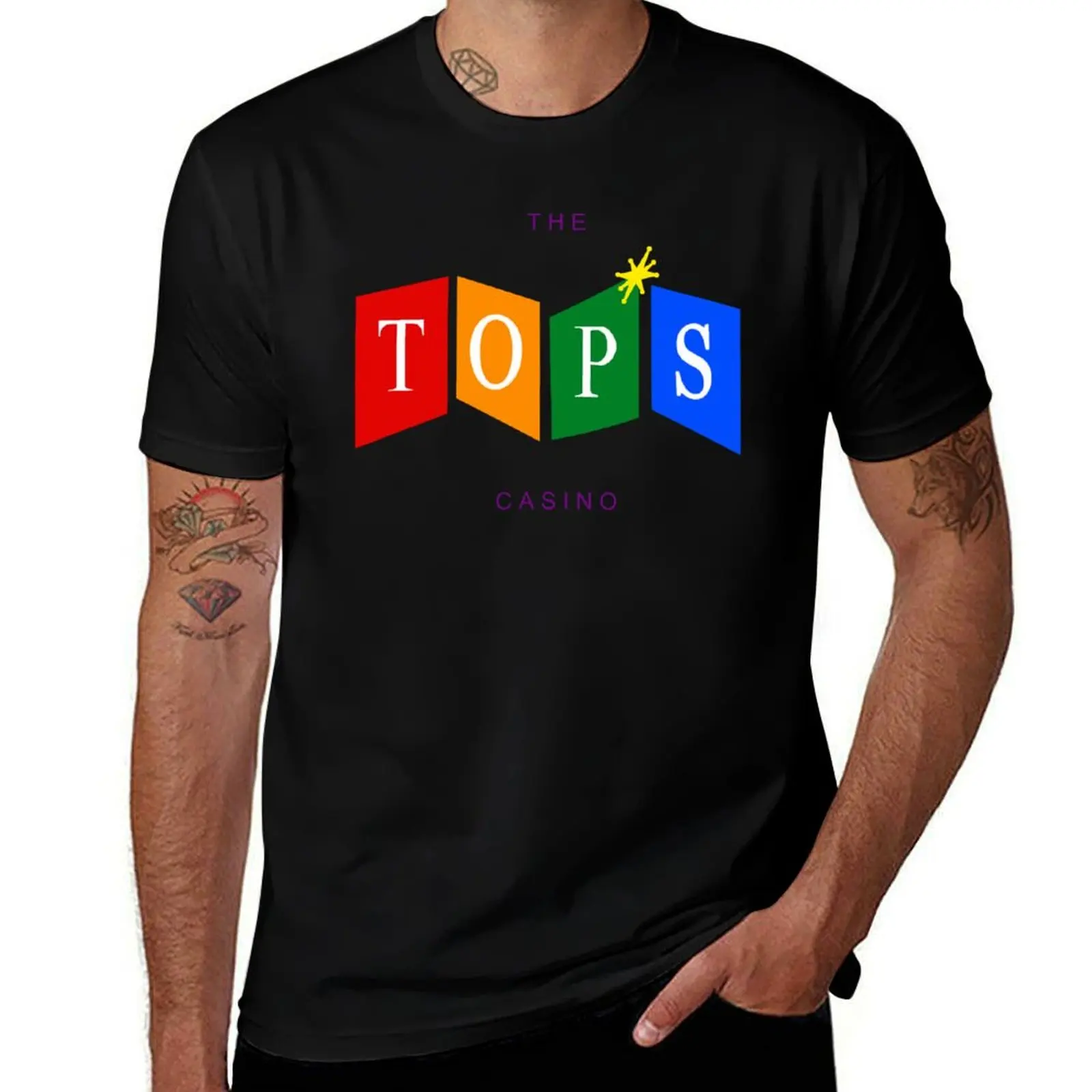 Rainbow Pride Tops Casino (FNV) Logo T-Shirt Plus Size Quick Dry Sports Tee T-Shirt