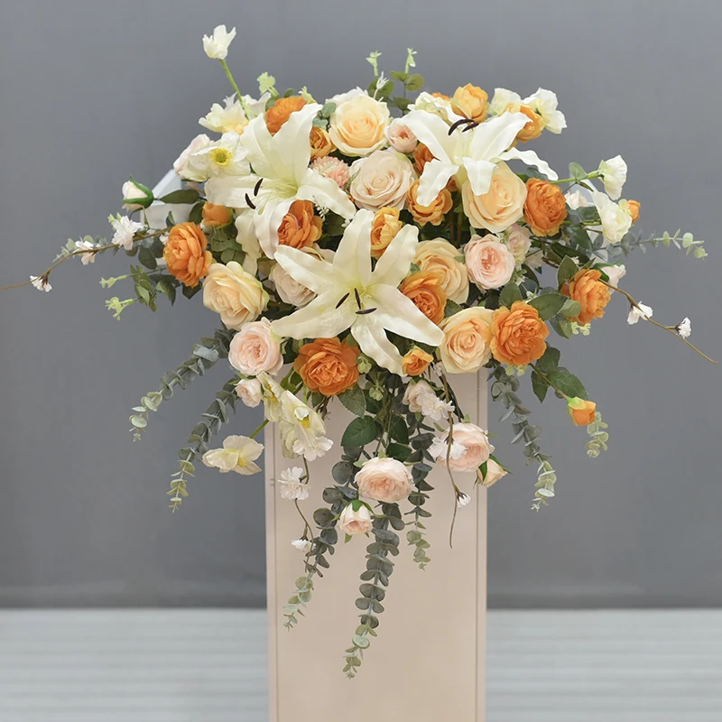 

New high-end lily model, podium flower, school podium master of ceremonies, table hanging flower, business meeting fake flower a