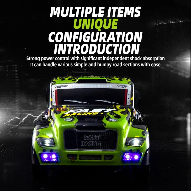 New 1/16 16304 16305 RC Car 2.4G 4WD High Speed Brushled Motor Racing Drift Toys with Night LED for Kids And Adults Gift