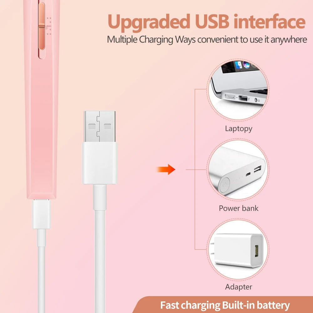 Electric Nail Drill Machine Portable Electric Nail File Rechargeable 20000RPM Nail Drill Pedicure Polishing Tools for Home