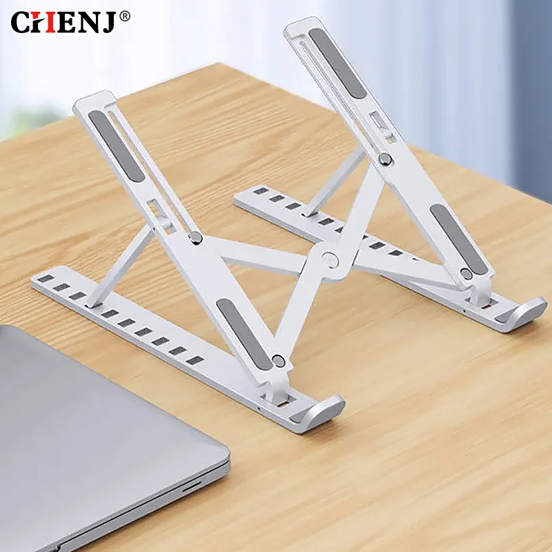 Plastic Laptop Holder Stand Adjustable Foldable Portable for Laptop Notebook Computer Bracket Lifting Cooling Holder Non-slip