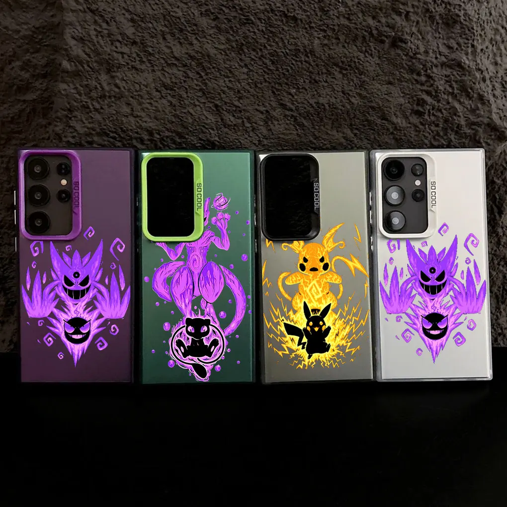 

Pokemons Anime Newtwo Gengar S25 Case For Samsung S25 S24 Ultra Phone Cover For Galaxy S23 S22 S21 FE S20 Ultra Plus Shockproof