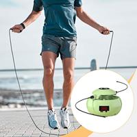 Cordless Electric Jump Rope Machine Green Lightweight for Children Exercise with Remote Motorized Auto Rotation with 10 Speeds
