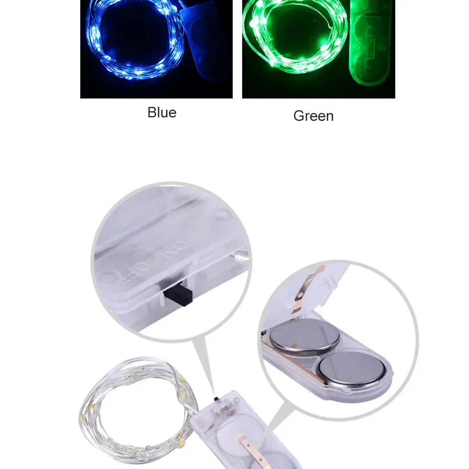 1M 2M 3M 5M LED Fairy Light Copper Wire String Light Night Lamp Mini Christmas Garland Light Waterproof for Wedding Xmas Party