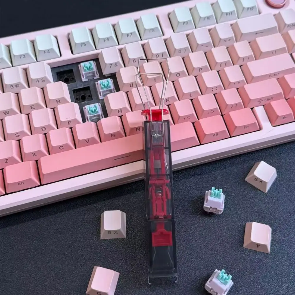 2 in 1 Keys Caps Puller Multifunction DIY Keyboard Switch Puller Light Weight Portable Mechanical Keyboard Keycap Extractor
