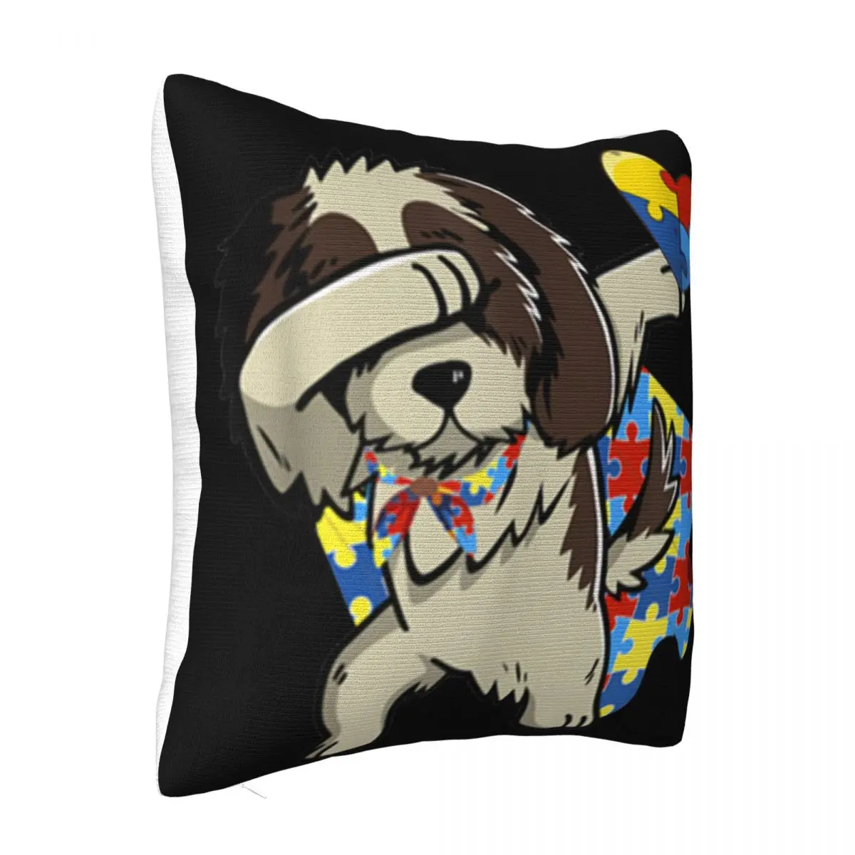 Cute Dabbing Shih Tzu Dog Autism Awareness Gifts More Colors Chinese Style Youth Street Style Pillow Case