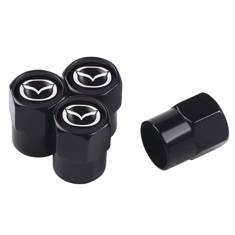 4 Uds tapas de válvula de neumático de rueda de coche caja de vástago con logotipo estilo de coche para Mazda 2 3 6 5 Axela Atenza CX 5 CX3 323