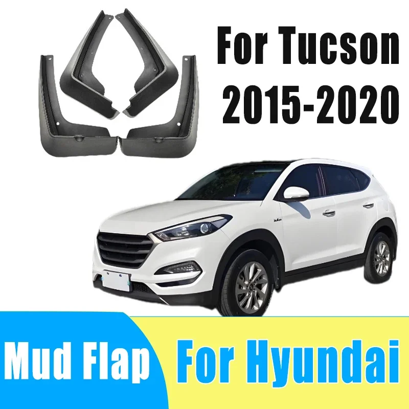 

4pcs Automotive Tire Mudguard Waterproof Prevent Mud Splashing Car Mud Flap Fender Trim Accessories For Hyundai Tucson 2015-2020
