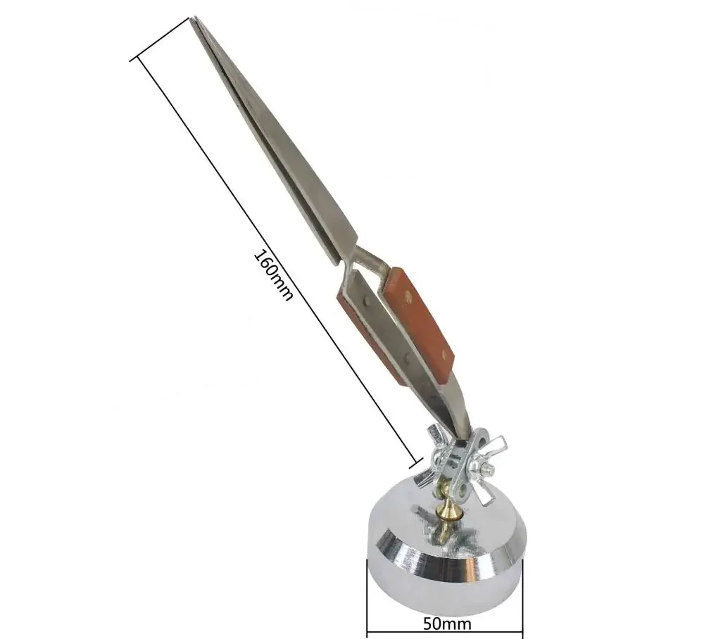 عبر قفل قفل الملقط الذاتي إغلاق المجوهرات لحام الحرفية أداة إصلاح معزول الملقط مستقيم الكوع تلميح