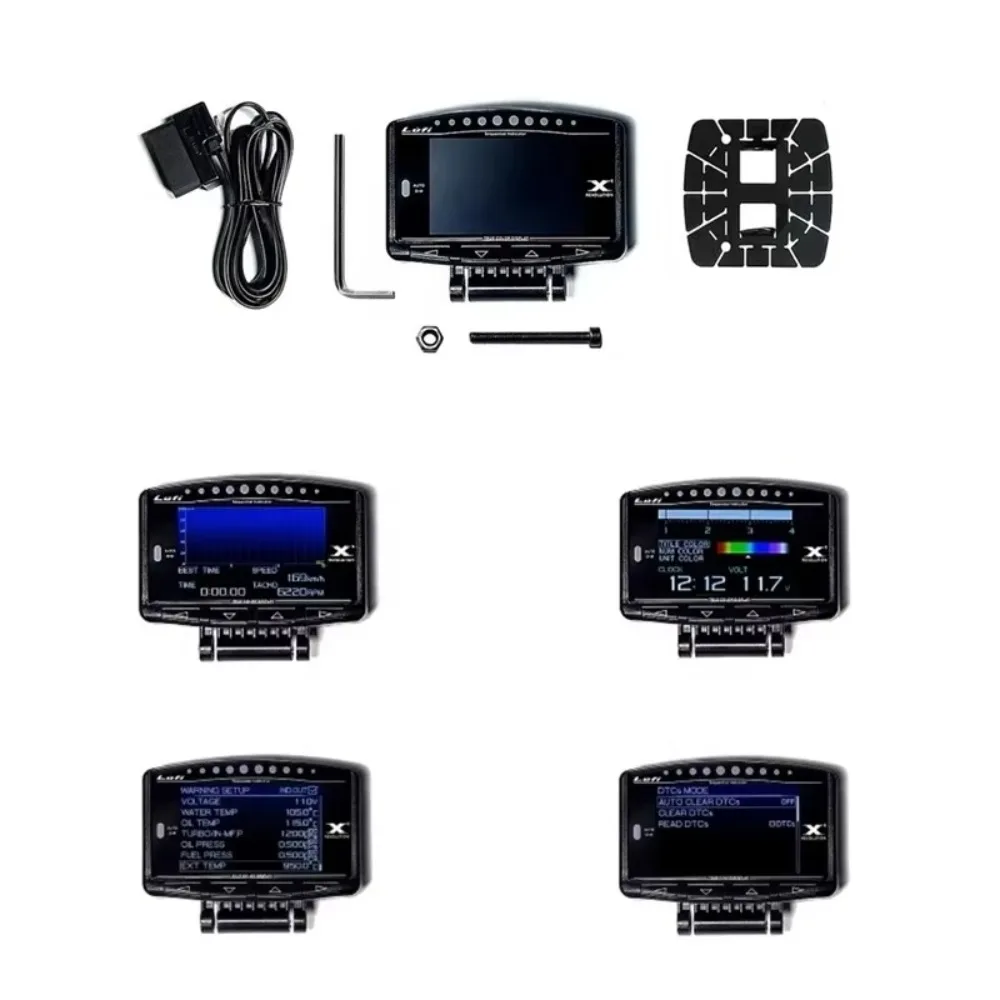 Lufi X1 OBD2 Car Head Up Display Water Oil Temperature Speed Smart Meter Gauge Multifunction Universal