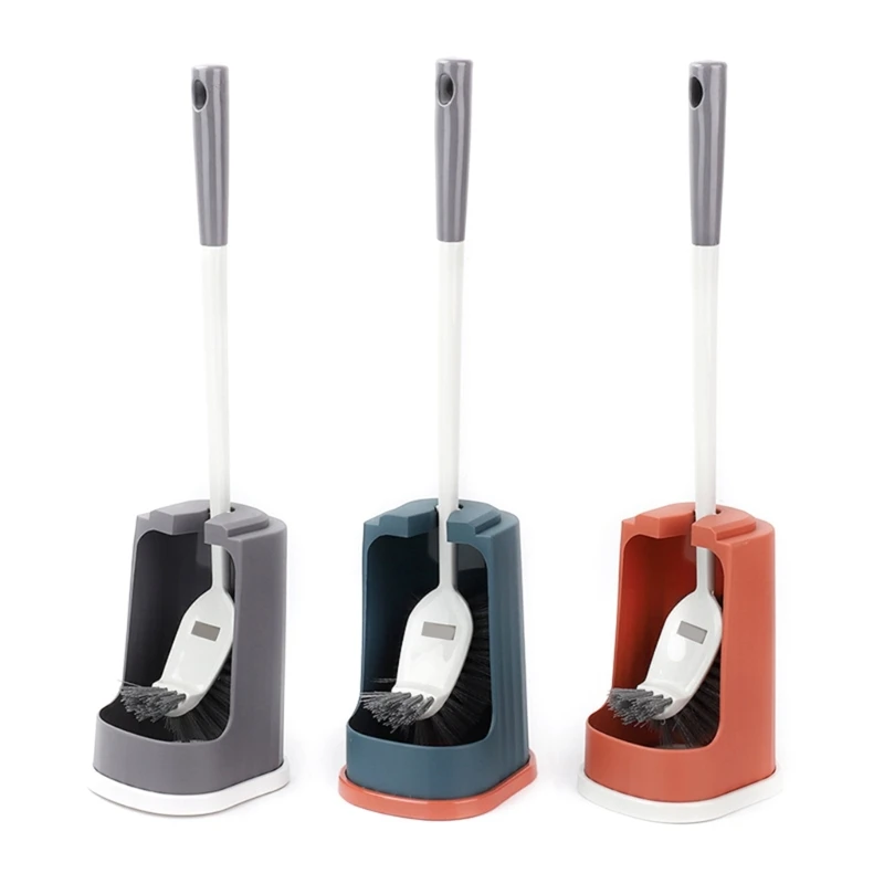 

Toilet Brush and Holder Set Deep Cleaning Brush with Extended Handle for Bathroom