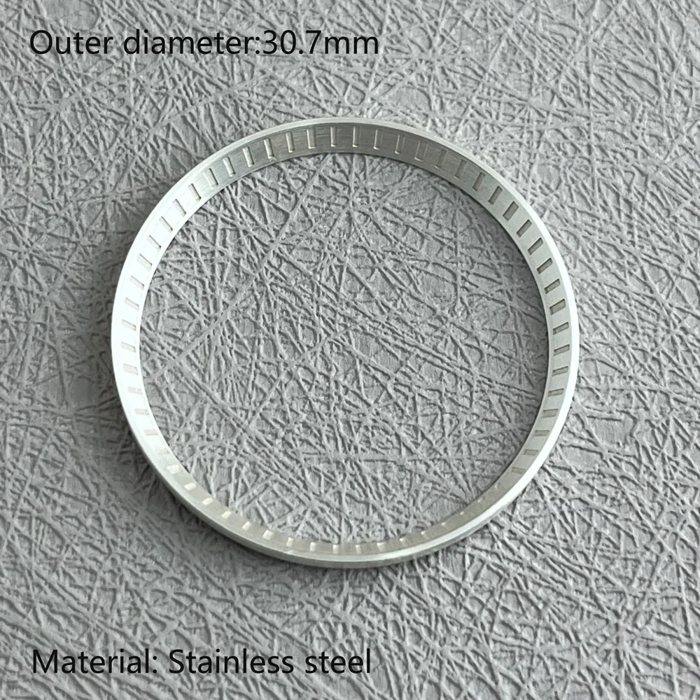 30.7 مللي متر من الفولاذ المقاوم للصدأ NH35 حلقة فصل لاستبدال علبة الساعة الحلقة الداخلية مناسبة لساعة الغوص الفاخرة الراقية