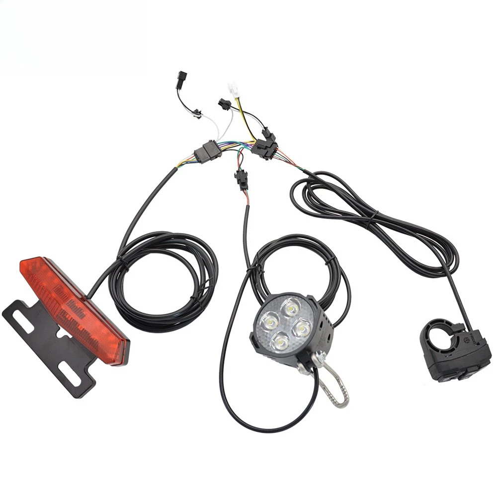 E-Bike Moped Light Kit Headlight Taillight Turn Signal Horn Switch