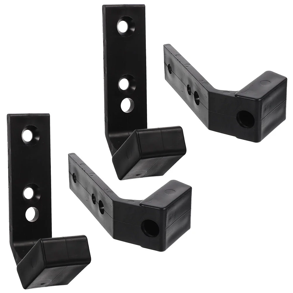 

4 Pcs Wall Rack Barbell Stand Dumbbell Holder Holders Storage Coat Hanger Mounted Black