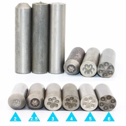 Semi-Tubular Rivet Flowering Punch 6/8 Petal Corns Riveting Tool Punching Pin Full Hollow Diced Fried Flower Mold