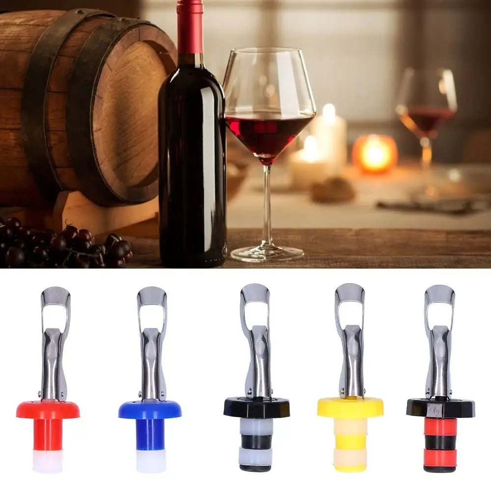 

5 Pcs Food-safe Silicone Wine Bottle Stoppers Manual Pressed Reusable Pressurized Corks Universal Fit Sealed Leak Proof
