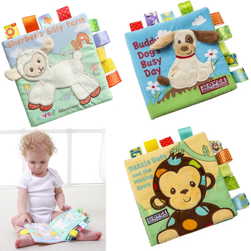 Montessori Education Baby Toys Animal Style Busy Book 0 12 Months Infant Tail Cloth Book Sensory Book Baby Toys for Baby