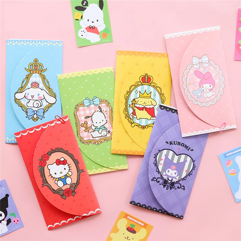 6Pcs/set Kawaii Cartoon Anime Decorative Sticker Scrapbooking Stick Label Diary Album Stickers Korean Stationery Kids Gift