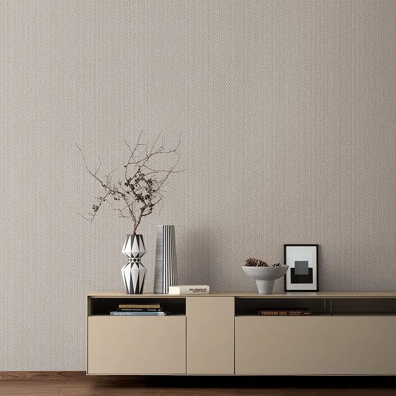 Warm Grey Pure Pigment Color Wallpaper Modern Minimalist Nordic Bedroom Living Room Sofa Tv Background Wall Paper