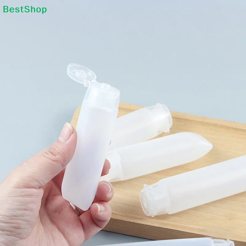 ♥ Botella de clasificación de manguera de PE: botella exprimible recargable portátil, contenedor de viaje a prueba de fugas para líquidos