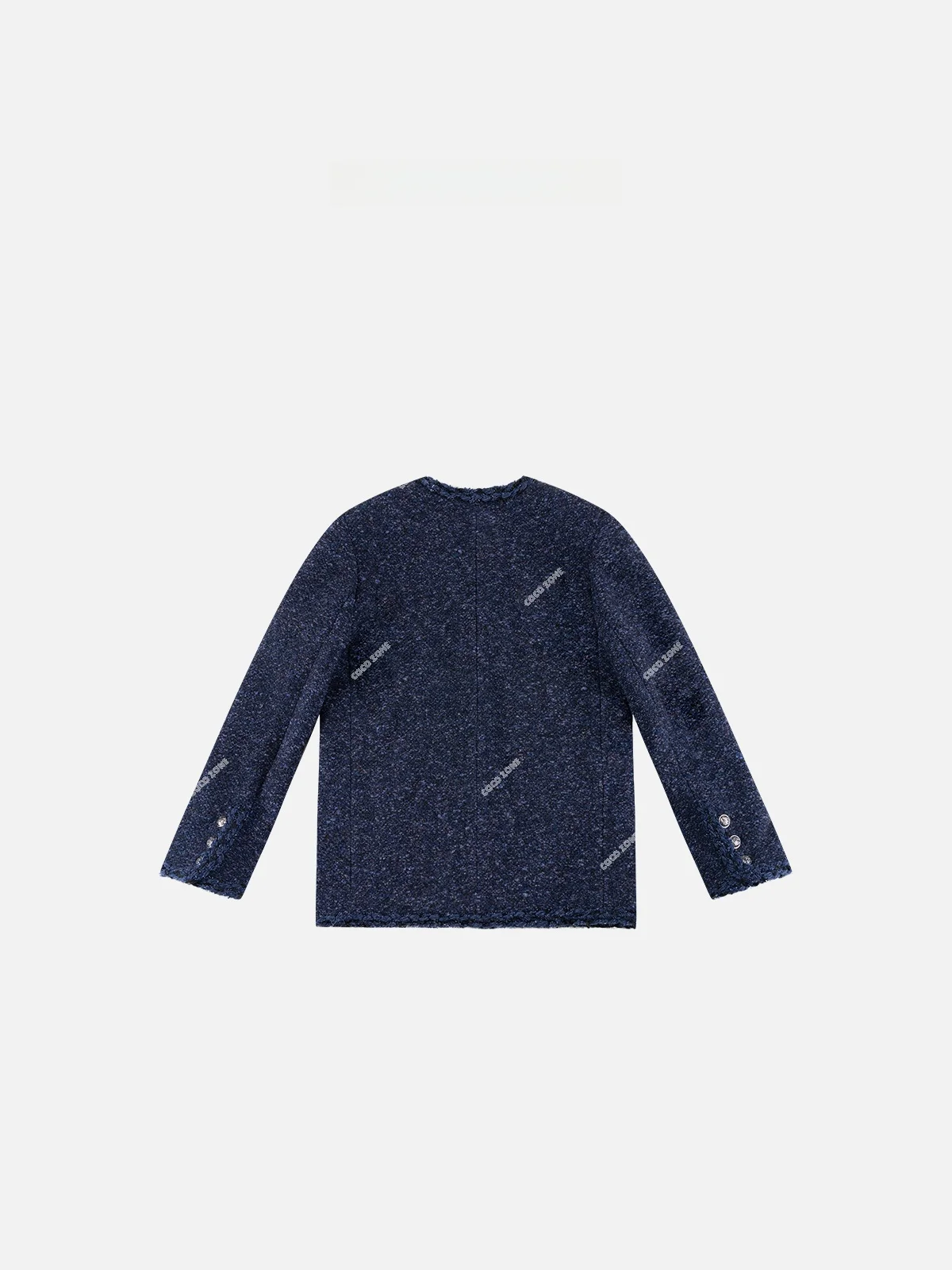 ZONE Sparkling Star Autumn Winter Warmth Cotton Metal Bule Jaet CC2D3002 Women's ort Outerwear Faionable Knob Design