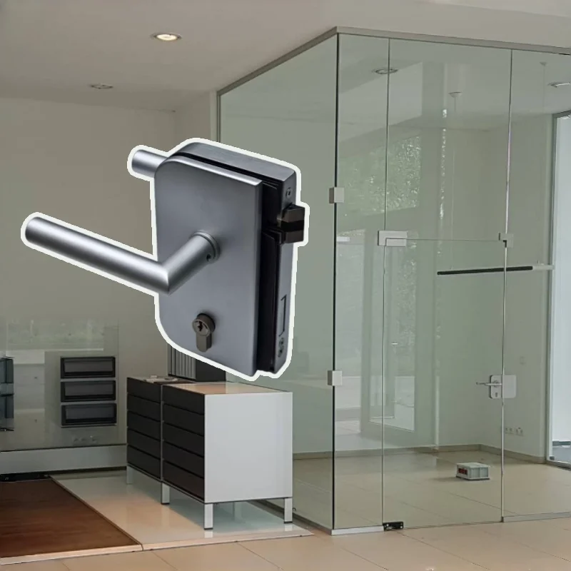 DL-8610 Door Lock Partition Lock Aluminum Handle Lock for Europe Frame