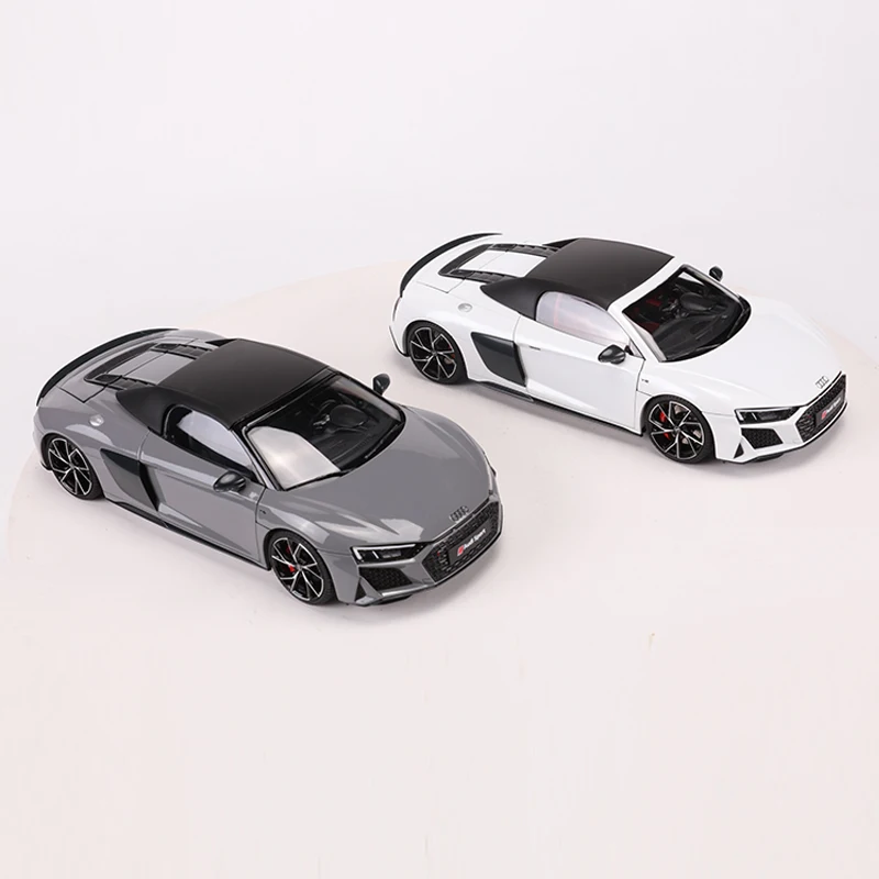 KENGFAI 1:18 AUDI R8 Diecast Alloy Model Car Miniature Sportcar Metal Vehicle  Open All Door