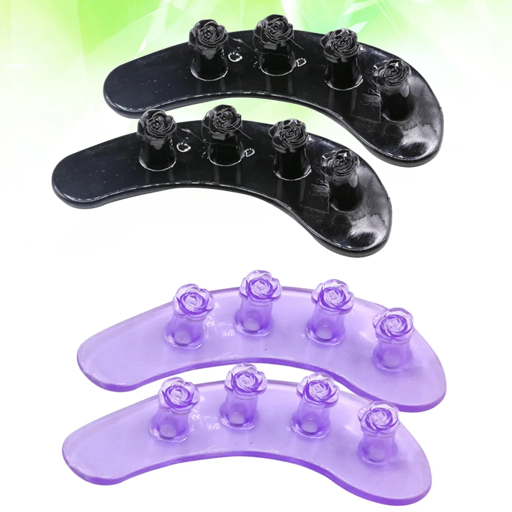 2PCS Rose Silicone Fingertip Divider Nail Separators Flexible Finger Toe Spacers Portable Manicure Tool for Home Use