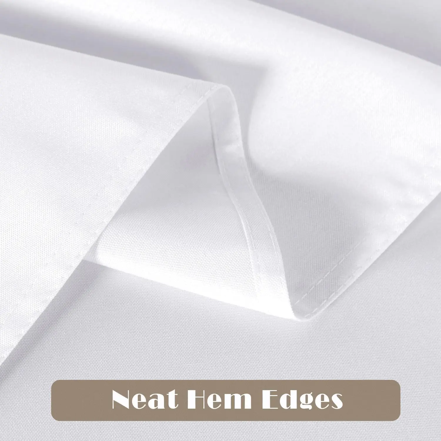 10 Pack White Tablecloth 60 x 84 Inch, Rectangle Table Cloth for 4ft Table - Stain & Wrinkle Resistant Washable Polyester USA