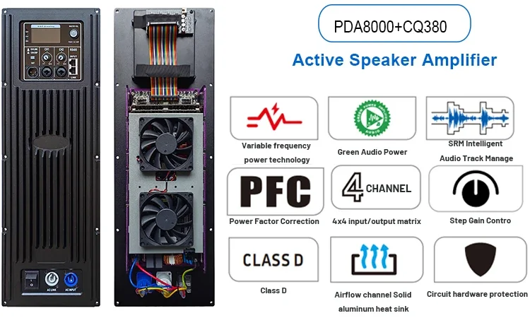 TLF PFA8000+CQ380 Amplifier Board Professional Class D Audio Amplifier Module for Active Speaker