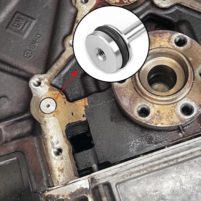 Silver ​Aluminum Oil Diverter Barbell For GM Gen III & IV Engines LS1 LS3 LS2 LS6 L92 L99 L33 LQ4 LQ9 4.8L 5.3L 5.7L 6.0L 6.2L
