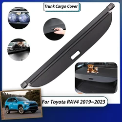 Rear Cargo Cover For Toyota RAV4 LE XLE Hybrid XA50 Suzuki Across 2019~2023 Trunk Luggage Retractable Shielding Mat Accessories